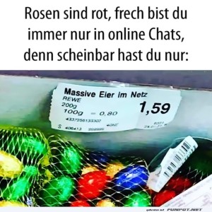 fun-Bild: Lustiges Schild zu Eiern im Netz