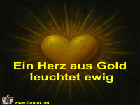 Ein Herz aus Gold leuchtet ewig