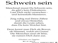 schwein sein 