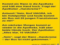 Kommt ein Mann in die Apotheke...