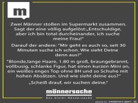 Zwei Maenner im Supermarkt