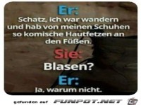 Hautfetzen an den F��en