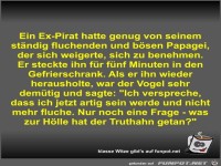 Ein Ex-Pirat hatte genug von seinem st�ndig fluchenden und