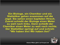 Ein Biologe, ein Chemiker und ein Statistiker gehen...