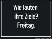 Wie lauten ihre Ziele...