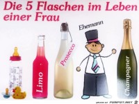 Die 5 Flaschen im leben einer Frau