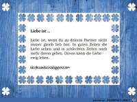 Spr�che - Liebe ist ...