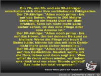 Ein 70-, ein 80- und ein 90-Jähriger unterhalten sich über