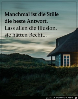 Manchmal-ist-die-Stille-die-beste-Antwort.jpg auf www.funpot.net