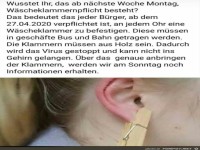jeder muss eine Holzw�scheklammer tragen
