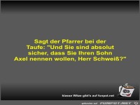 Sagt der Pfarrer bei der Taufe