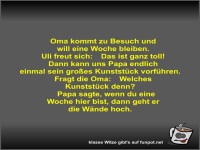 Oma kommt zu Besuch und will eine Woche bleiben