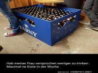 Gro�e Bierkiste als Wochenration