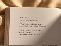 Das Geheimnis des Lebens: Alles geht vorbei