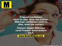 M�nner l�gen und Frauen schminken sich