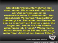 Ein Miederwarenunternehmen hat einen neuen BH entwickelt...