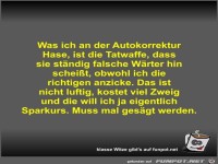 Was ich an der Autokorrektur Hase