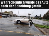 Auto wurde geteilt