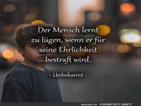 Der Mensch lernt zu lügen