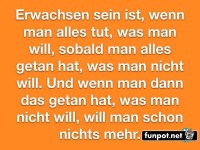 �ber Erwachsensein und W�nsche