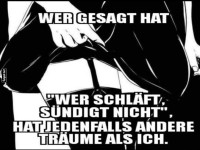 Humorvoller Spruch �ber das Tr�umen