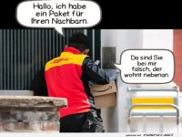 Paket f�r den Nachbarn zugestellt