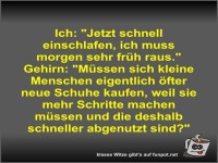 Ich: Jetzt schnell einschlafen