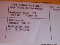 nach Ladenschluss abholen