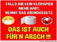 Falls Ihr kein Klopapier...