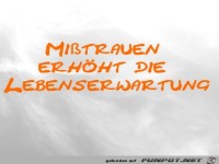 Mi�trauen erh�ht die Lebenserwartung