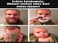 Ohne Bart sieht man j�nger aus