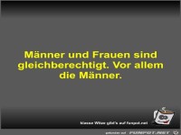M�nner und Frauen sind gleichberechtigt