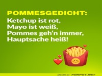 Pommesgedicht mit Humor