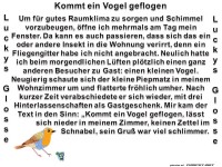 Kommt ein Vogel geflogen