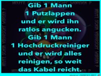 M�nner und reinigen