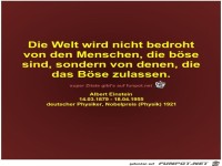 Die Welt wird nicht bedroht
von den Menschen