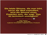 Die letzte Stimme, die man hrt,
bevor die Welt...