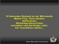 10 Sekunden Restzeit an der Mikrowelle