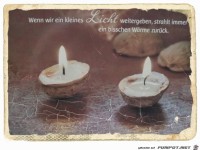 Wenn wir ein kleines Licht weiter geben strahlt immer ein bi