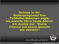 Schnee in der Wetterprognose! Das TV-Wetter-Mädchen sagte