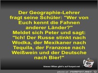Der Geographie-Lehrer fragt seine Schüler