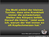 Die Mutti erklrt der kleinen Tochter