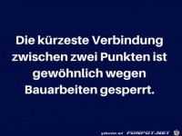 Die kürzeste Verbindung ist gewöhnlich gesperrt