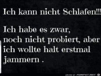 Ich kann nicht schlafen