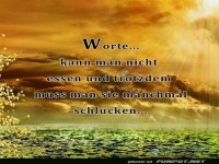 Worte kann man nicht essen