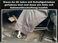 Lustiger Wechsel zum Automatikauto