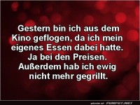 Kinobesuch mit eigenem Essen