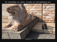 Wenn ich gro bin, werde ich ein Lwe!