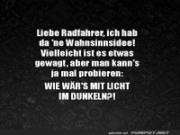 Radfahrer und ihre innovative Licht-Idee