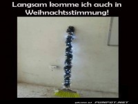 Besenschmuck: Mini-Weihnachtsbaum